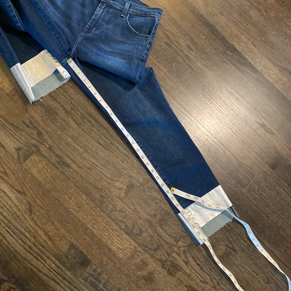 J Brand Ruby Silverpool Jeans Step Hem Silver Dipped 26 EUC
